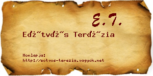 Eötvös Terézia névjegykártya